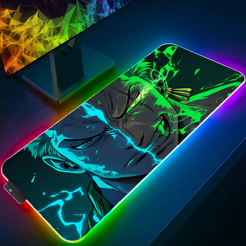 Tablet Gaming Accessories - ONE PIECE Zoro Mouse Pad RGB