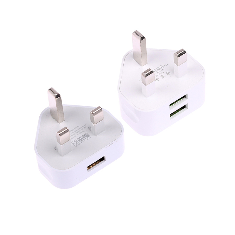 UK 3 Pin Plug Dual USB Adapter - Tablet Accessories Uk recension och pris