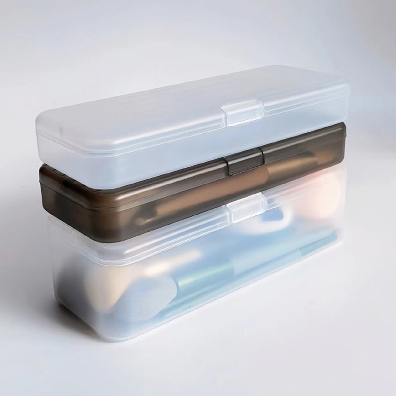 1PC Transparent Plastic Cosmet - Case With Pencil Holder recension och pris