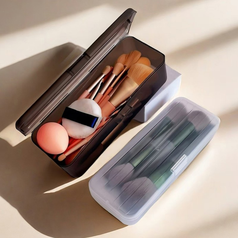 1PC Transparent Plastic Cosmet - Case With Pencil Holder recension och pris