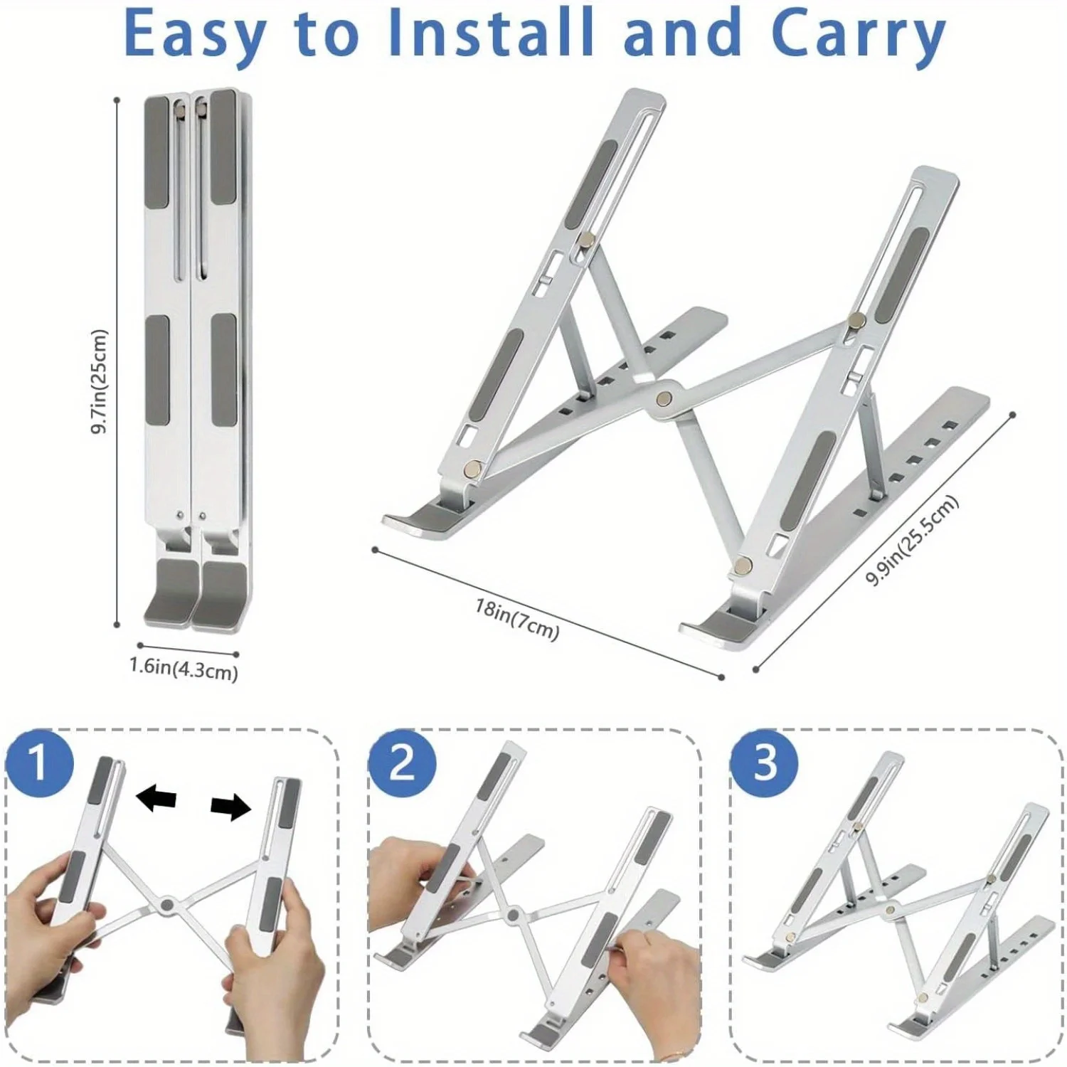 Foldable Aluminum Laptop Riser - Cooling Stand Tablet recension och pris