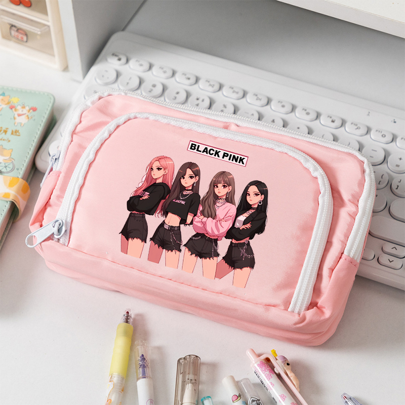 BlackPink Large Capacity Canva - Case With Pencil Holder recension och pris