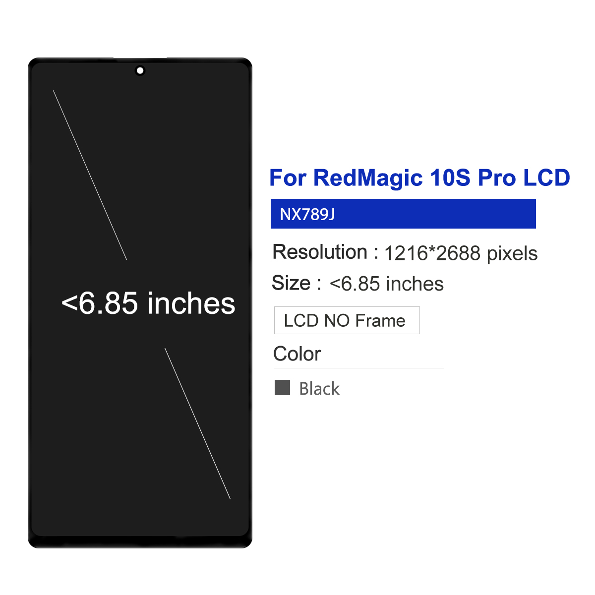 Display for ZTE nubia Z70 Ultr - Redmagic Tablet Accessories recension och pris