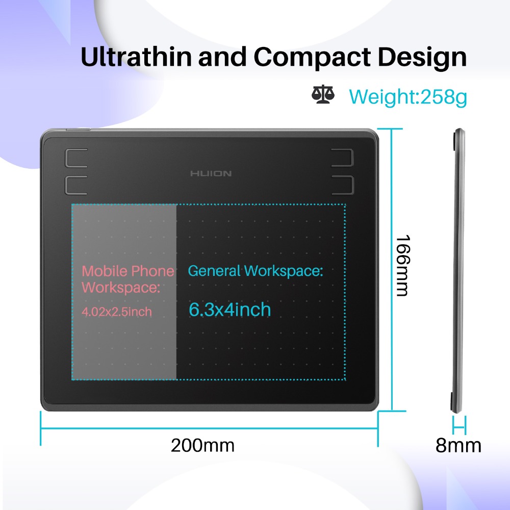 Huion HS64 Graphics Tablet Dig - Huion Tablet Accessories recension och pris