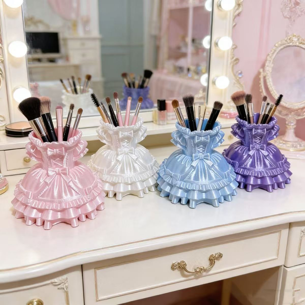 Princess Dress Makeup Brush Ho - Case With Pencil Holder recension och pris