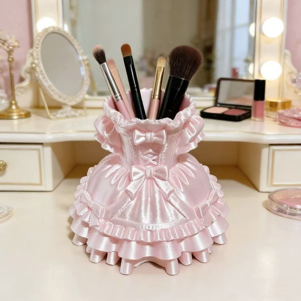 Princess Dress Makeup Brush Ho - Case With Pencil Holder recension och pris