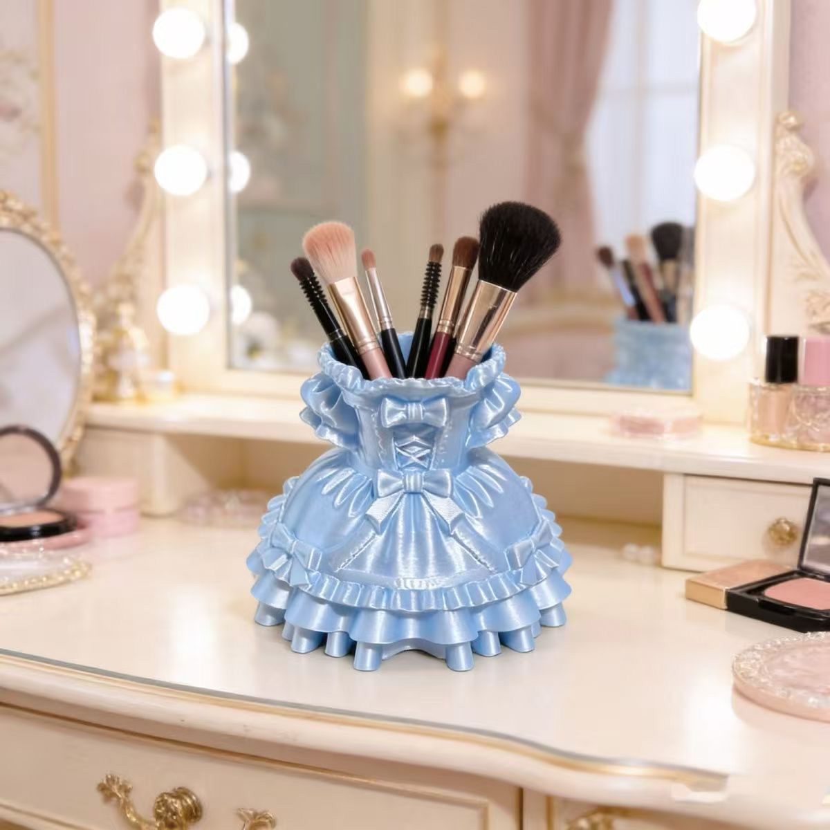 Princess Dress Makeup Brush Ho - Case With Pencil Holder recension och pris
