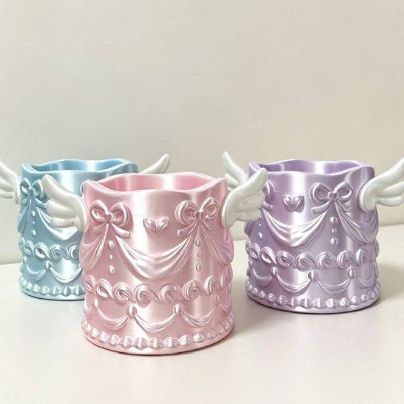 * 1Pcs Silk Texture Girl Luxur - Case With Pencil Holder recension och pris