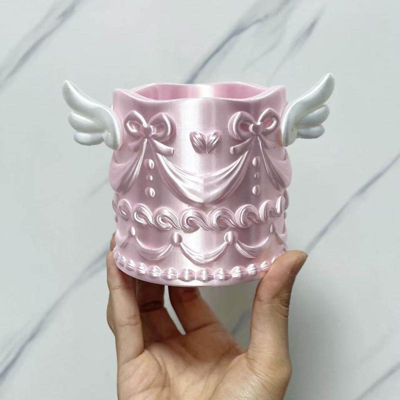 * 1Pcs Silk Texture Girl Luxur - Case With Pencil Holder recension och pris