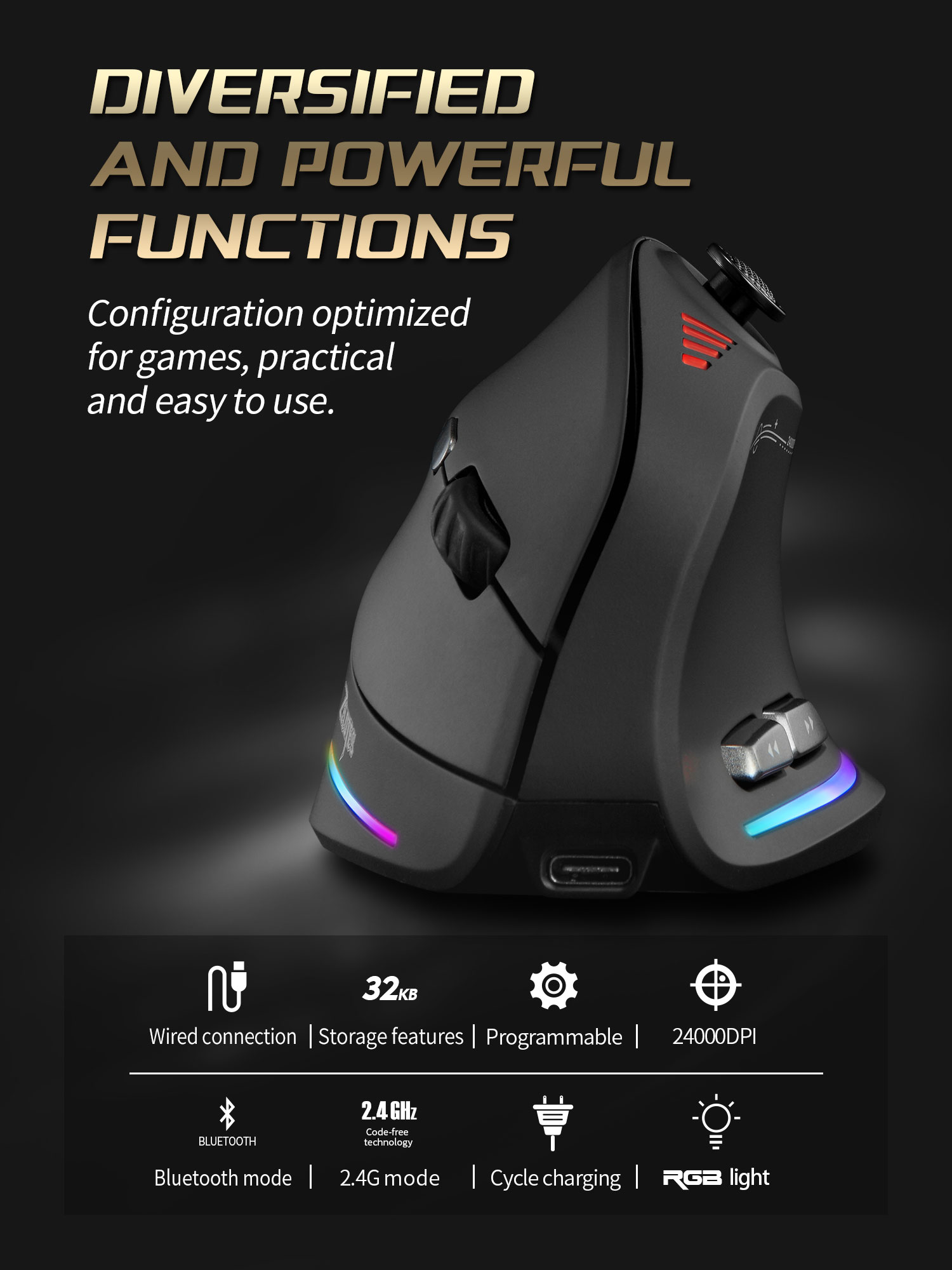 Jomaa RGB Backlit Wireless Ver - Tablet Gaming Accessories recension och pris