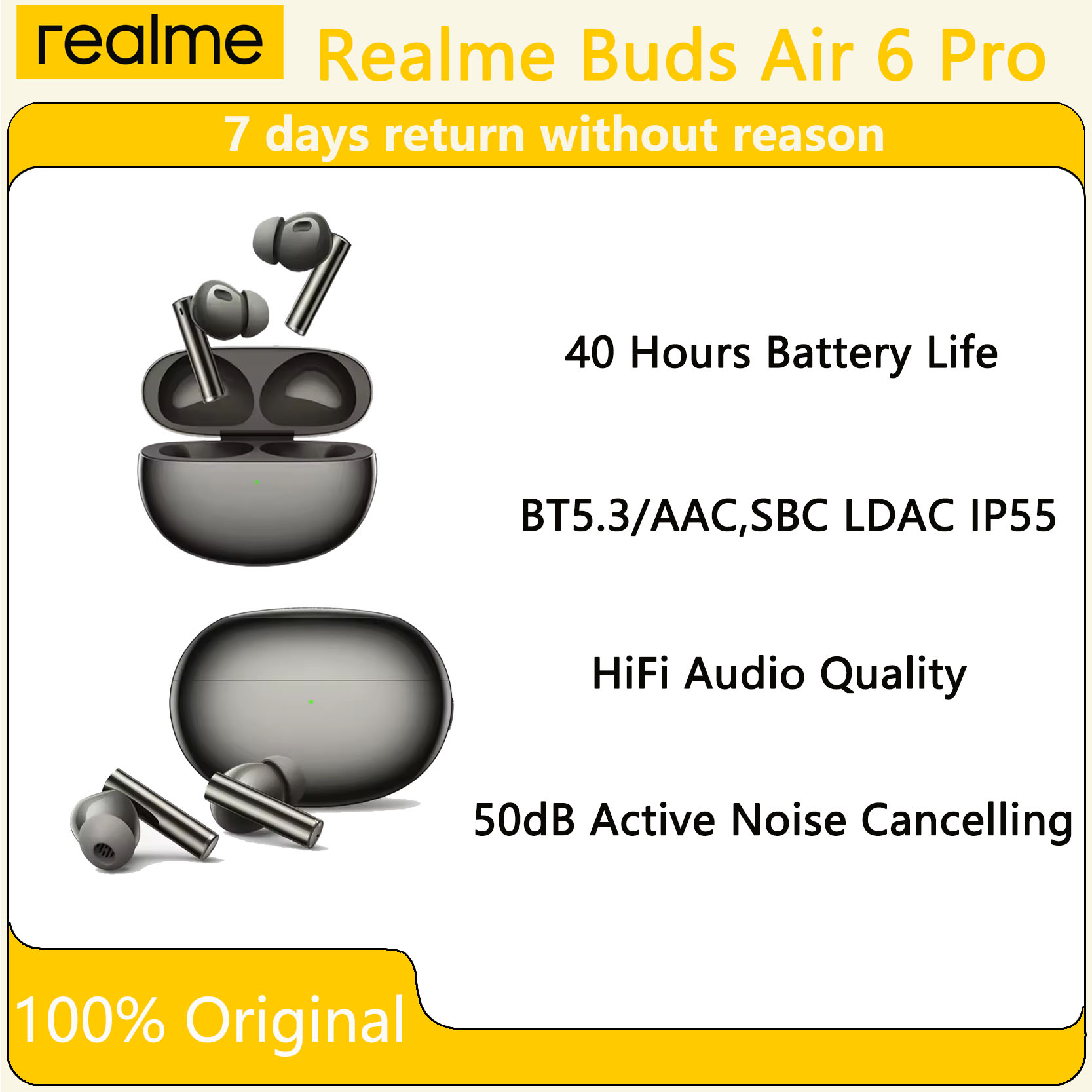 Original Oppo Realme Buds Air  - Realme Tablet Accessories recension och pris